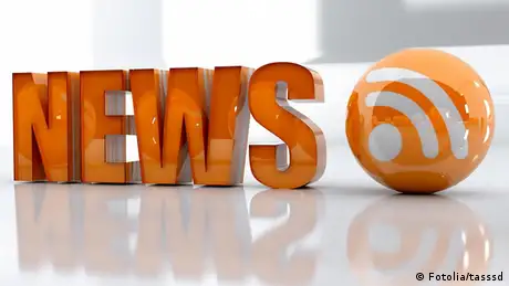 Надпись News и символ RSS