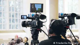Cameras recording the Media Training (photo DW Akademie)
