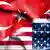 Türkische und Amerikanische Flagge