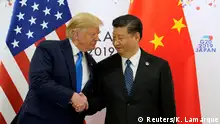29.06.2019
U.S. President Donald Trump shakes hands with China's President Xi Jinping before starting their bilateral meeting during the G20 leaders summit in Osaka, Japan, June 29, 2019. REUTERS/Kevin Lamarque TPX IMAGES OF THE DAY