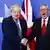 Boris Johnson and Jean-Claude Juncker shake hands