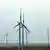 Wind turbines in Wyoming dot the horizon