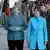 Chancellor Angela Merkel and Defense Minister Annegret Kramp-Karrenbauer meet the Bundeswehr soldiers in Seefeld