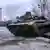 Колонна российских танков, прибывшаяв  Беларусь    