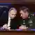 Russia's President Putin (l) and Chief of the General Staff of the Russian Armed Forces Valery Gerasimov (r) in an intimate discussion