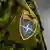The NATO logo is seen on a uniform during the NATO annual military exercise "Winter Shield" 2021 in Adazi, Latvia