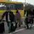 Ukrainian refugees flee fighting in Mariupol in April 2022