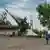 Ракета на постаменте в поселке Кучурган