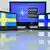 Флаги Швеции и Финляндии, а также символика НАТО на мониторах компьютеров