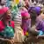 Des femmes en train de discuter au marché Dantokpa à Cotonou au Bénin