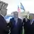 Президент США Джо Байден с премьер-министром Израиля Яиром Лапидом (справа) и министром обороны Израиля Бенни Ганцем (слева)