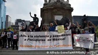 Mexico was the deadliest country for journalists. In Mexico City, members of the press and relatives protested against the murder of journalists on May 9, 2022.