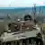 A destroyed Russian tank in Ivanivka, Kherson region