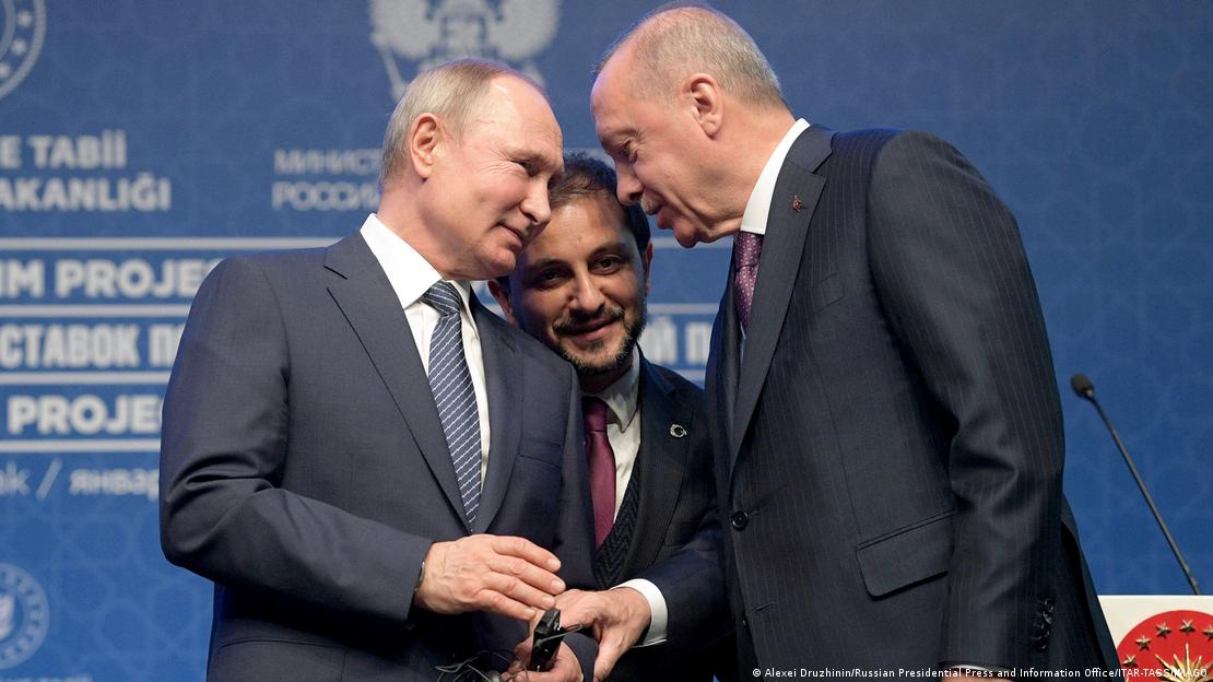 Rusya Devlet Başkanı Vladimir Putin ile Türkiye Cumhurbaşkanı Recep Tayyip Erdoğan.