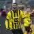 Sebastien Haller celebrates a goal for Borussia Dortmund