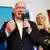CDU candidate for Berlin mayor Kai Wegner addresses supporters following the first election projections for the rerun of state elections in Berlin, Germany on February 12, 2023