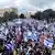 Large protest with Israeli flags in Jerusalem