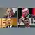 Ein Kombobild von den türkischen Präsidentschaftskandidaten: Muharrem Ince, Recep Tayyip Erdogan, Kemal Kilicdaroglu, Sinan Ogan
