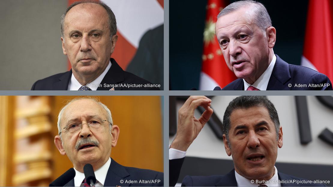 Cumhurbaşkanı adayları Muharrem İnce, Recep Tayyip Erdoğan, Kemal Kılıçdaroğlu, Sinan Oğan 