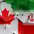 Symbolbild Flaggen Kanada Iran 