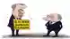 Карикатура: карикатурный президент Турции Эрдоган стоит перед российским коллегой Путиным с табличкой "Я по всем вопросам посредник"
