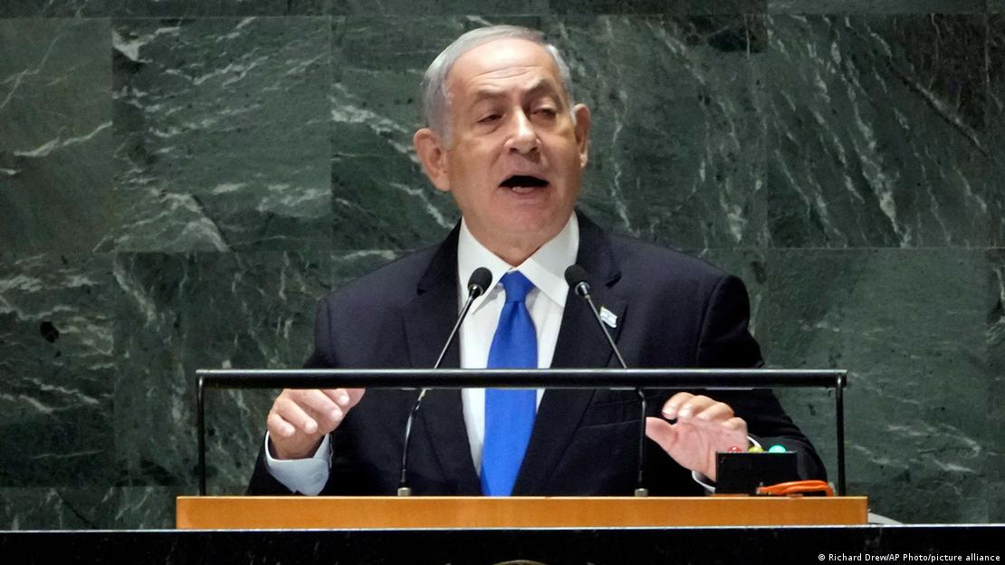 İsrail lideri Benyamin Netanyahu BM'deki konuşması sırasında
