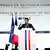 Prezydent Francji Emmanuel Macron przemawia na konferencji ws. pomocy dla Ukrainy