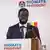 Senegalese opposition presidential candidate Bassirou Diomaye Faye addresses his first press conference after being declared winner of Senegal's presidential election