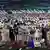 Muslim worshippers take part in the Eid prayers in Qatar on April 10, 2024 