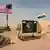 Les drapeaux américain et nigérien sur la base aérienne d'Agadez (archive de 2018)